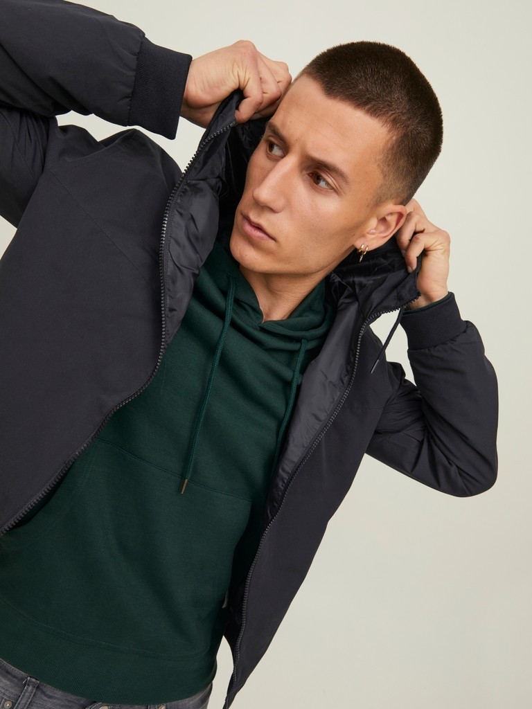 Jack & Jones Jack Jones Erkek Kapüşonlu Bomber Ceket Mont 12200208 görsel 5