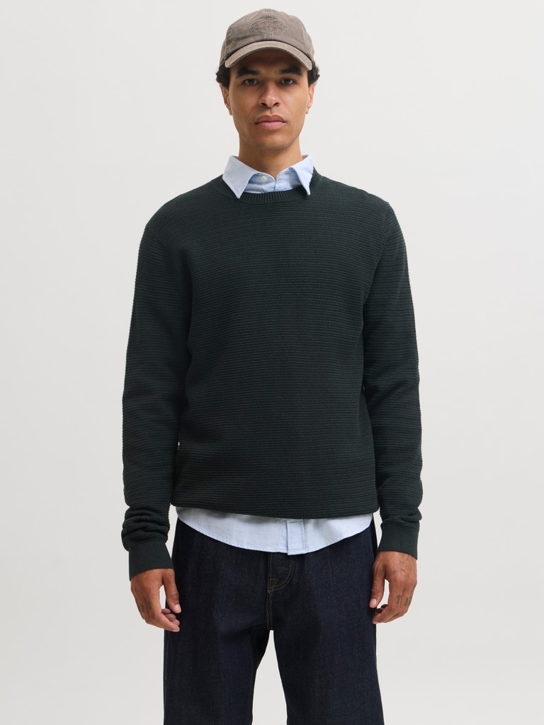 Jack & Jones Jack Jones Erkek Örgü Pamuklu Kazak 12295909