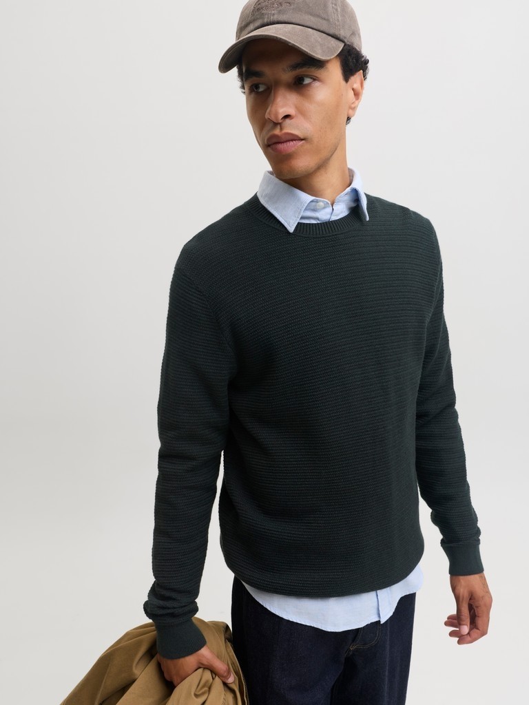 Jack & Jones Jack Jones Erkek Örgü Pamuklu Kazak 12295909 görsel 2