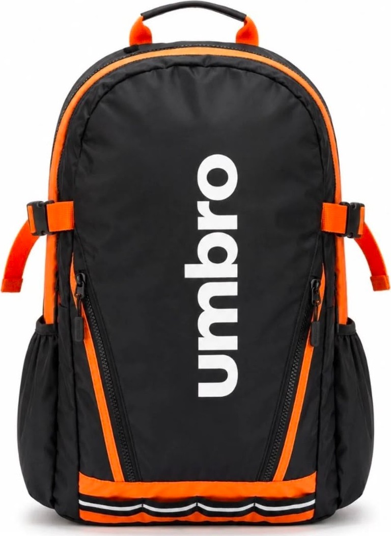 Umbro Cleo Backpack Siyah/turuncu Su Itici, Reflektörlü Spor Sırt Çantası, Okul Çantası - TT0044