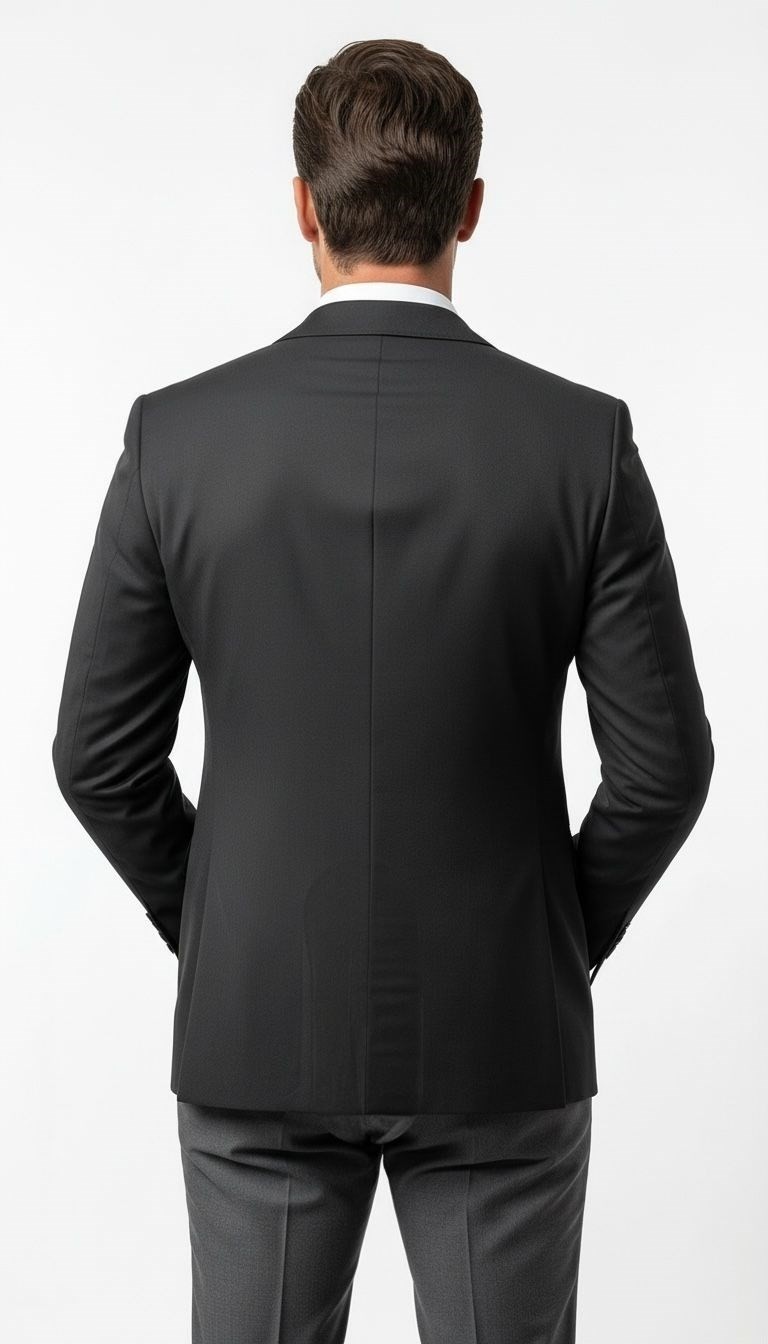 Plus Scorpion Erkek Blazer Ceket Twill Puntolu Kırlangıç Yaka 2 Düğmeli Çift Yırtmaçlı Slim Fit görsel 5