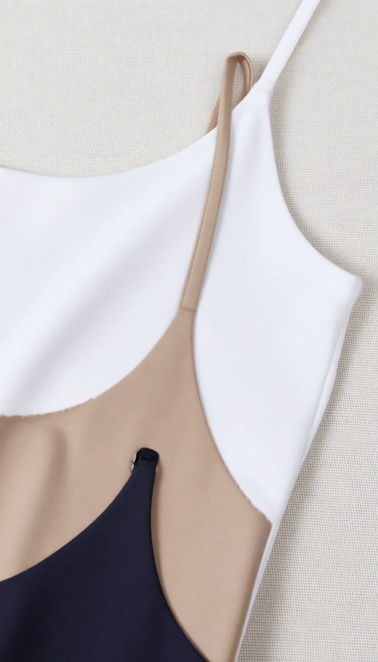 Nicoletta Kadın Büstiyer Ayarlanabilir Ince Askılı Lazer Kesim Crop 3 Lü Paket Polyester Mıxcolor görsel 2