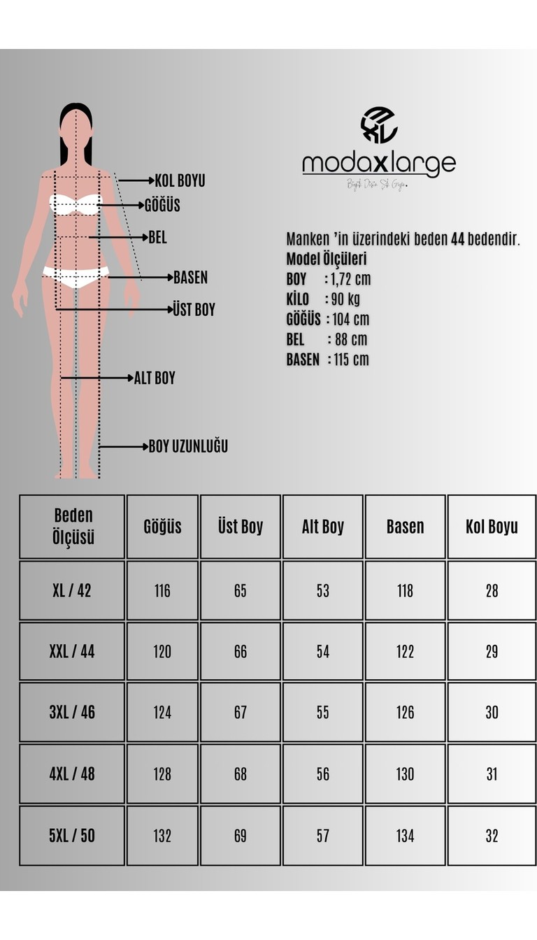 Koza Butik Kadın Büyük Beden Kısa Kollu Göğüs Etiket Detaylı Polo Yaka Şort Takım 8286-26 görsel 5