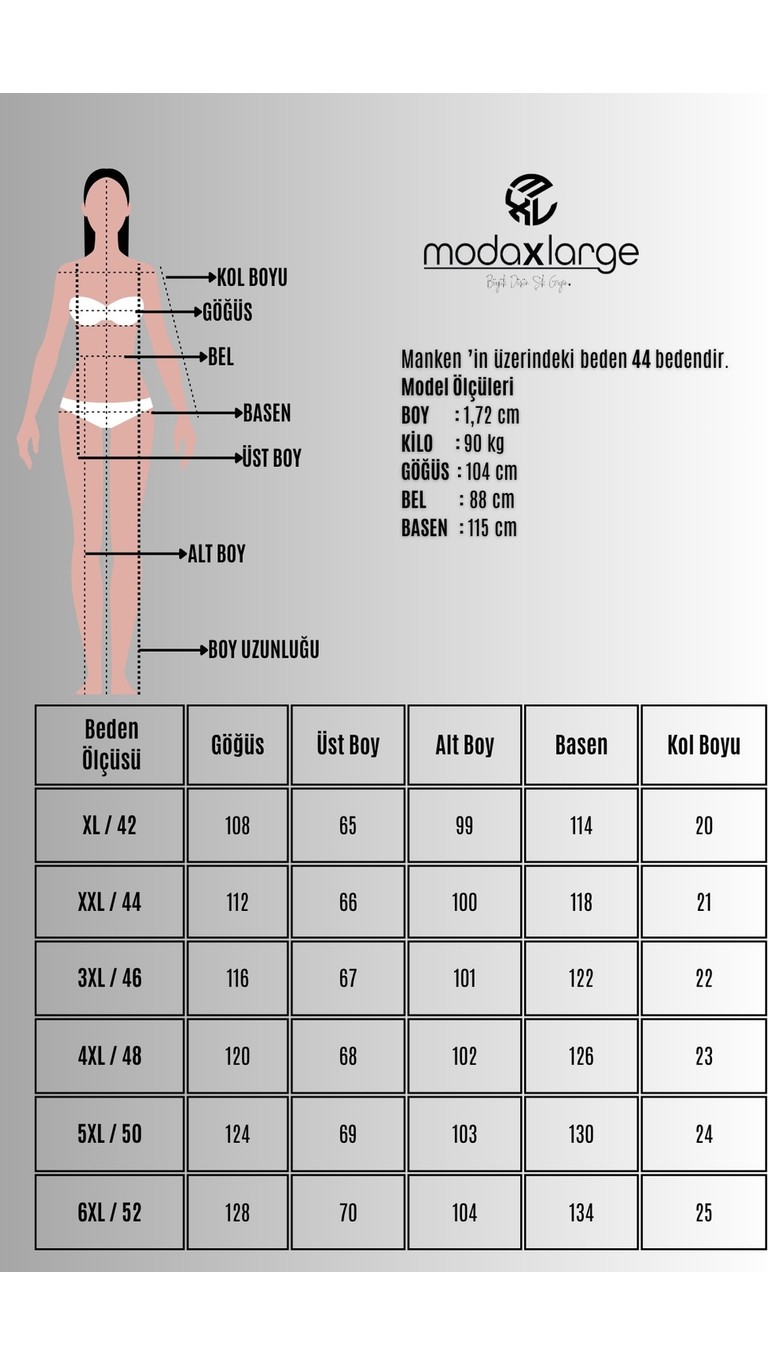 Koza Butik Kadın Büyük Beden Kısa Kollu Kabartma Baskılı Yanı Şeritli Eşofman Takımı 8269-26 görsel 5