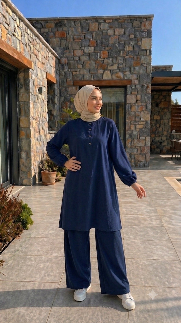 Leyo Tekstil Tunik Pantolon Takım görsel 4