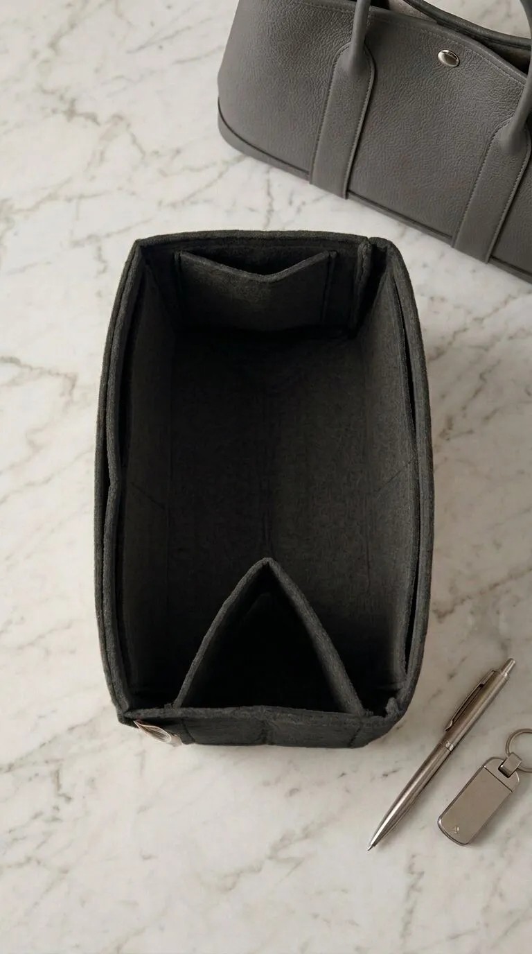 Marjinal W Club Tek Suluklu Çanta İçi Organizer Siyah 28x15x12