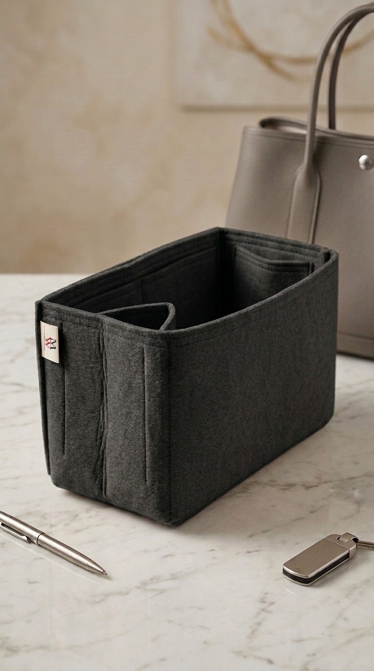 Marjinal W Club Tek Suluklu Çanta İçi Organizer Siyah 28x15x12 görsel 2