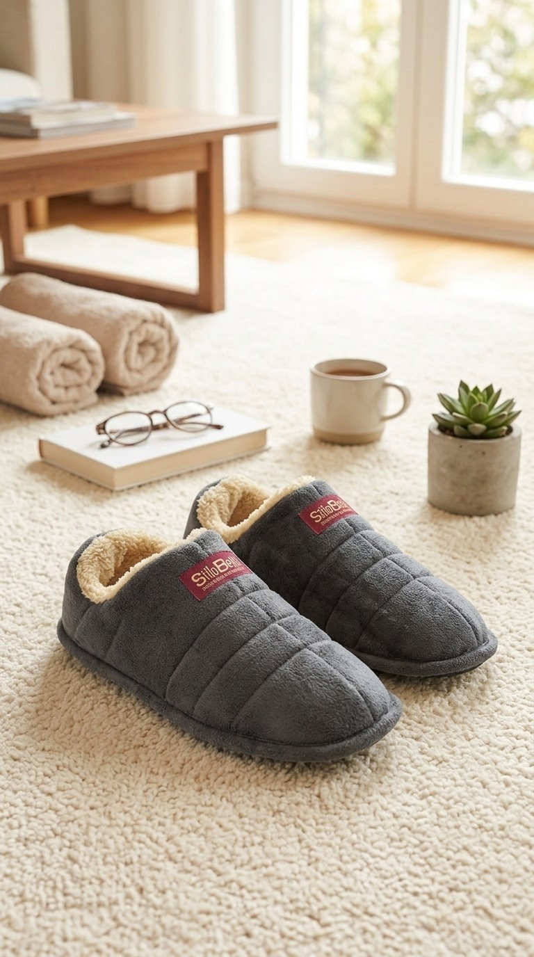 ModaFrato 3'lü Paket Stl-01 Unisex Panduf Kadın Erkek Ev Ayakkabısı Ev Botu Yumuşak Rahat Taban Içi Yünlü Sıcak Tutan Yapı görsel 4
