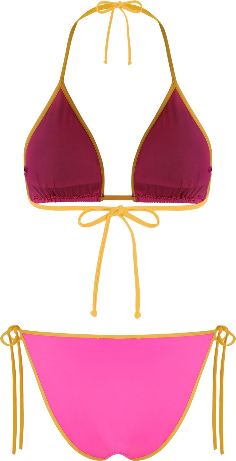 Aquella Biye Detaylı Fuşya Üçgen Bikini Takım görsel 2