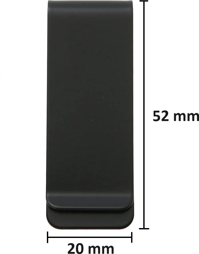 SPELT Metal Kağıt Para Tokası Kart Tutucu Klips Cüzdan Ataş Siyah 5,2cm x 2cm görsel 2