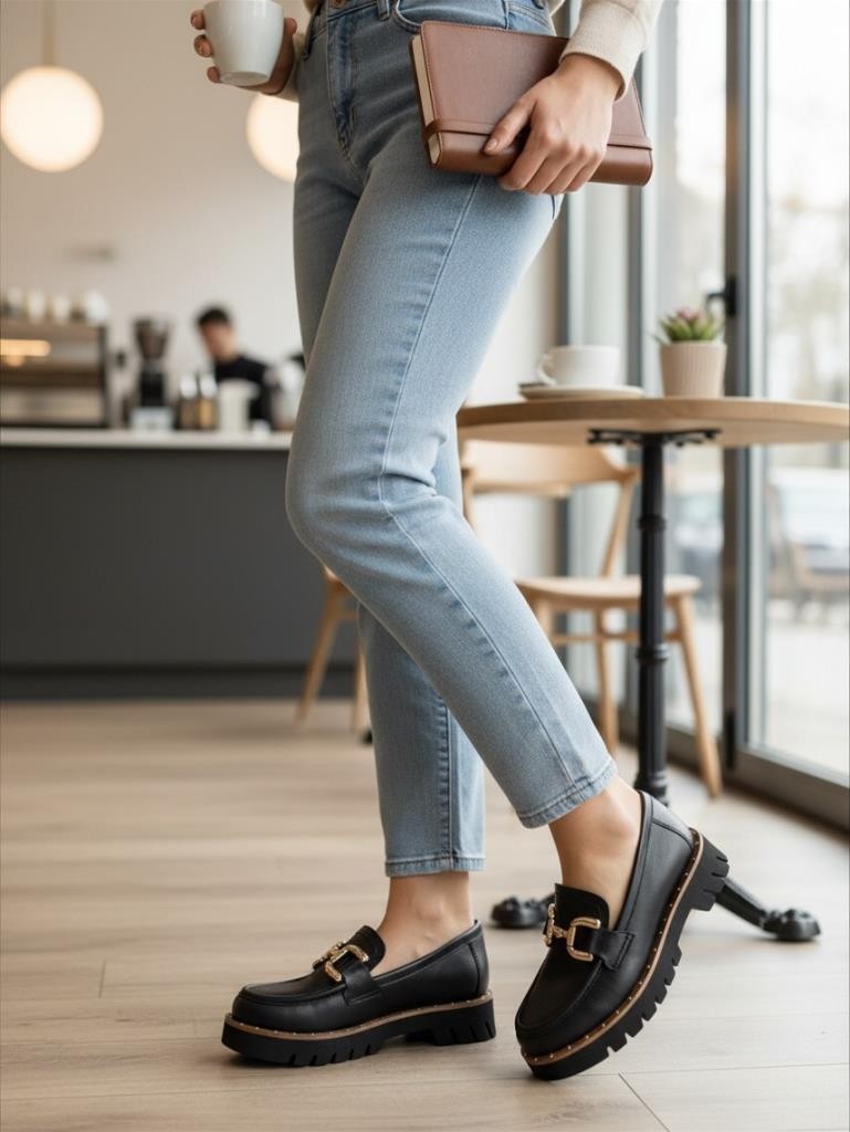 Mammamia 3770 Hakiki Deri Kadın Loafer Ayakkabı