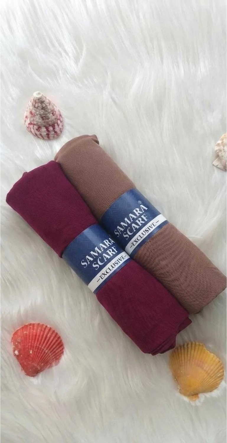 Samara Scarf Luxury Penye Şal - Kadın Tesettür Jersey Hijab Lycra Shawl
