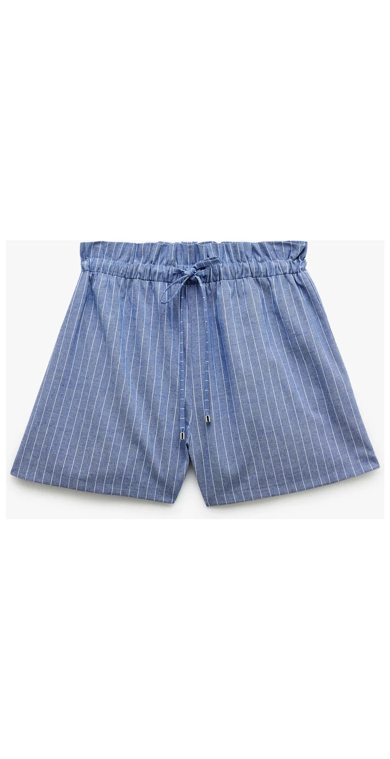 Koton Viskon Karışımlı Beli Bağcıklı Mini Boxer Şort görsel 3