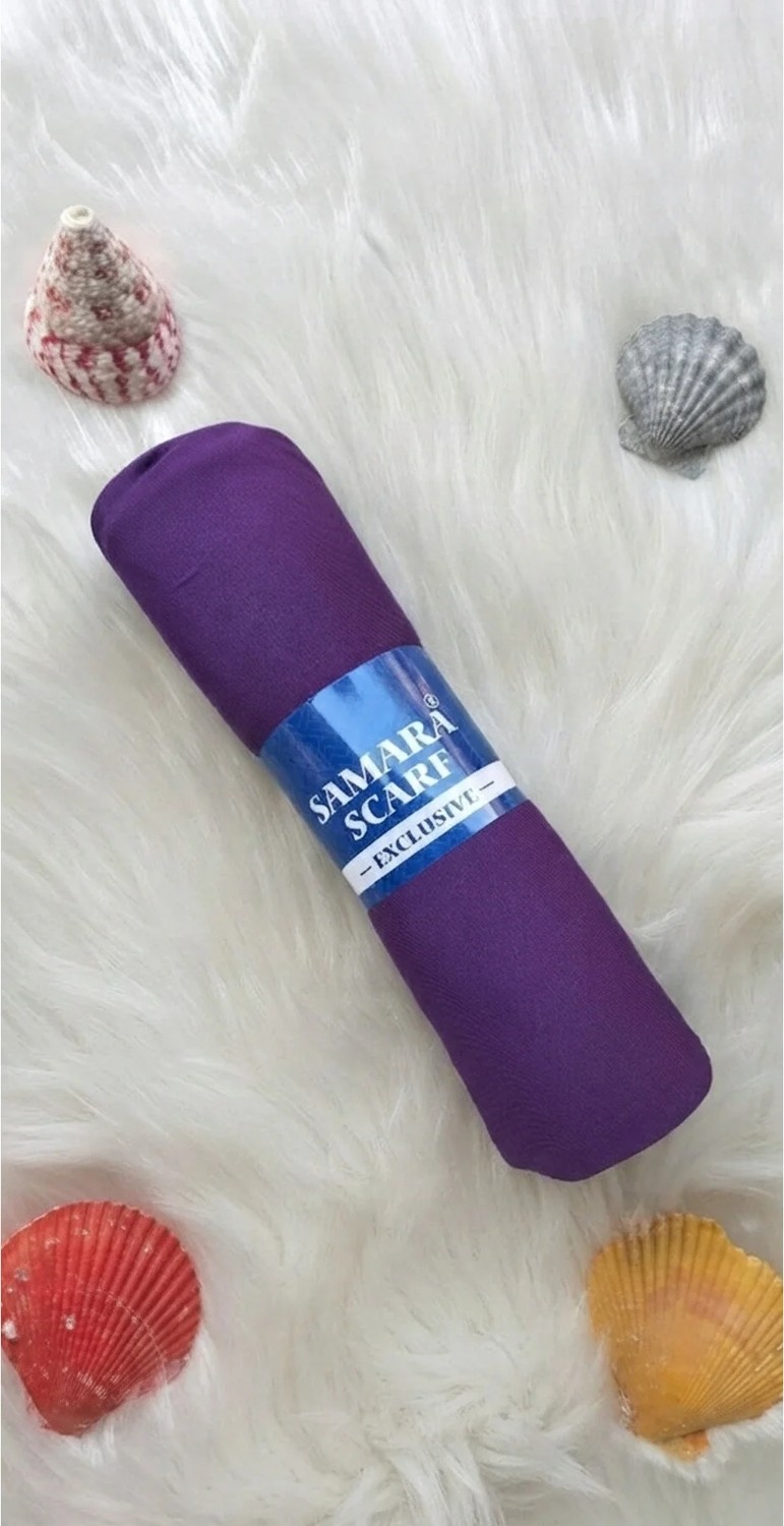 Samara Scarf Luxury Penye Şal - Kadın Tesettür Jersey Hijab Lycra Shawl görsel 4