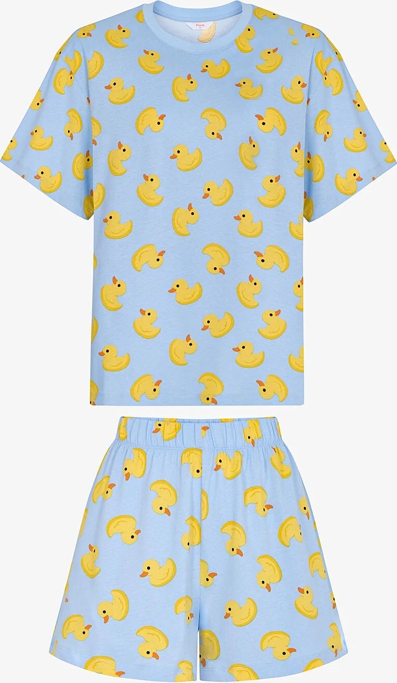 Penti Mavi Cuteness Kısa Kollu Şort Pijama Takımı görsel 4