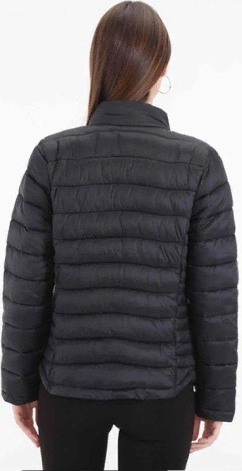 Lumberjack Kadın Mont Siyah 1W Basic Padded SN28 Uzun Kol Kapüşonlu Şişme Günlük Stil görsel 6