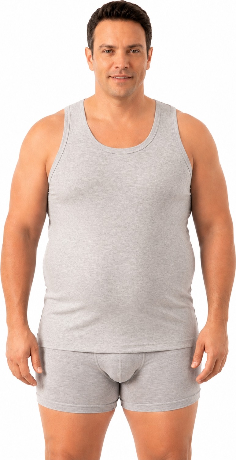 Özkan Underwear Özkan 12473 5'li Paket Erkek Pamuklu Ribana Esnek Rahat Kalın Askılı Büyük Beden Atlet görsel 2