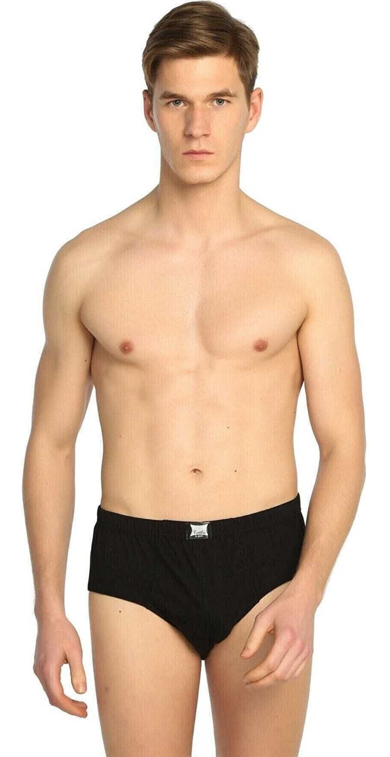 Tutku Erkek %100 Pamuk Klasik Külot Siyah 6'lı Ekonomik Paket - TER0109 görsel 4