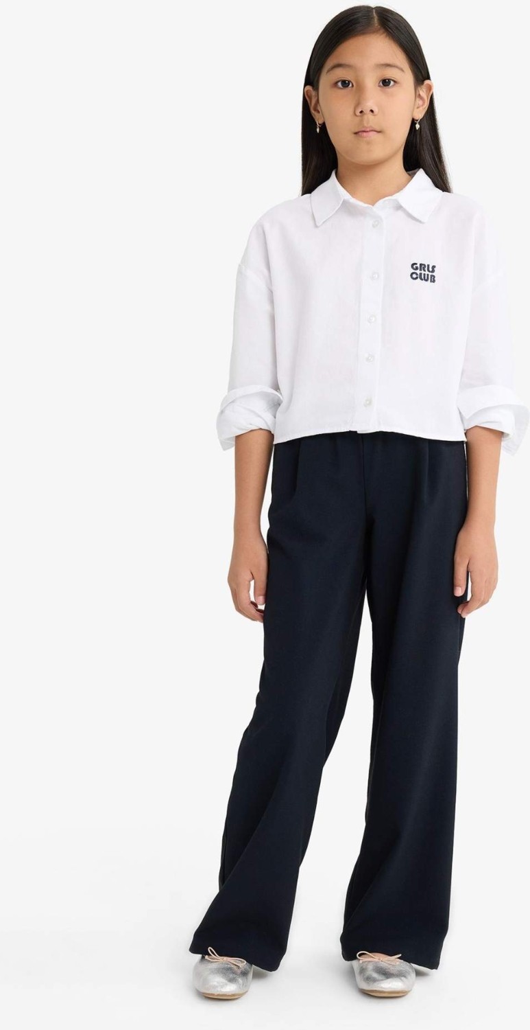 DeFacto Straight Wide Geniş Bol Paça Pantolon Kız Çocuk F2432A825AU görsel 2