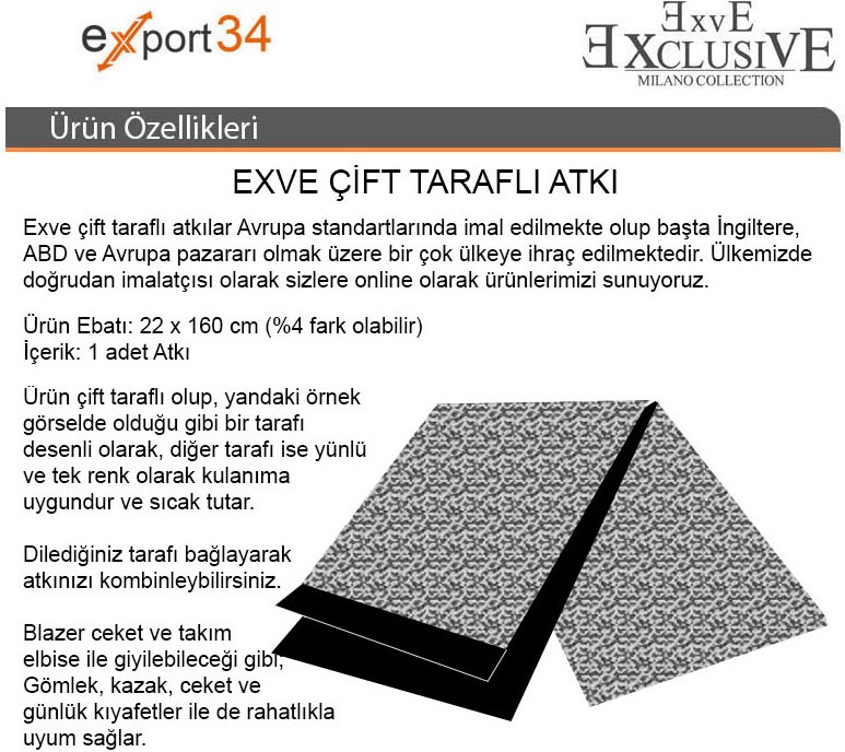 Exve Exclusive Bej Kahve Yünlü Jakar Dokuma Baklava Kare Desenli Kışlık Çift Taraflı Atkı görsel 2