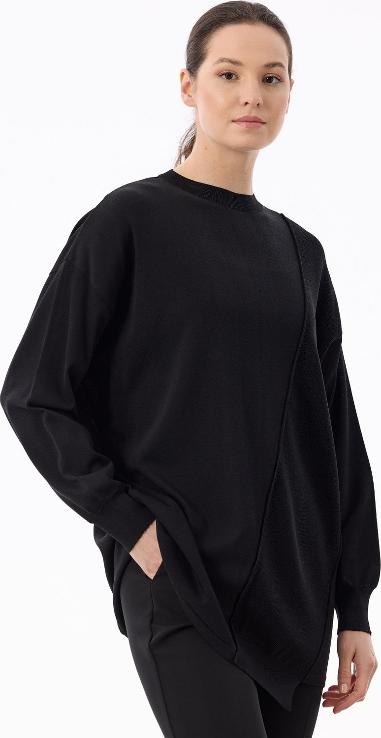 Belirtilmemiş 21872 Örgü Detaylı Rayon Kazak görsel 8