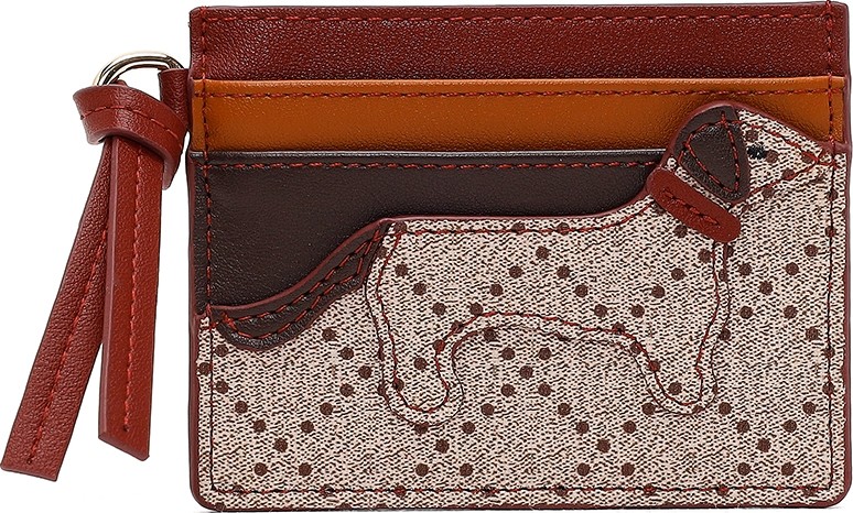 Derimod Kadın Bordo Desenli Kartlık 000A2D564014