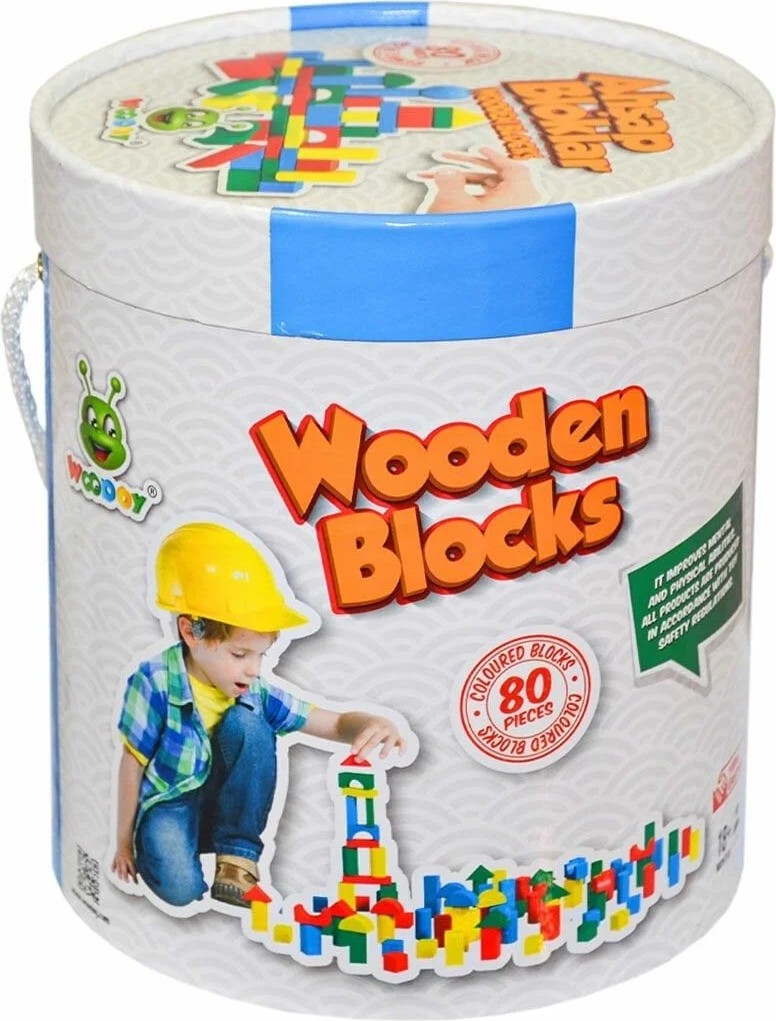 TeknoKapsül KR014 Woodoy 80 Parça Büyük Kovalı Bloklar