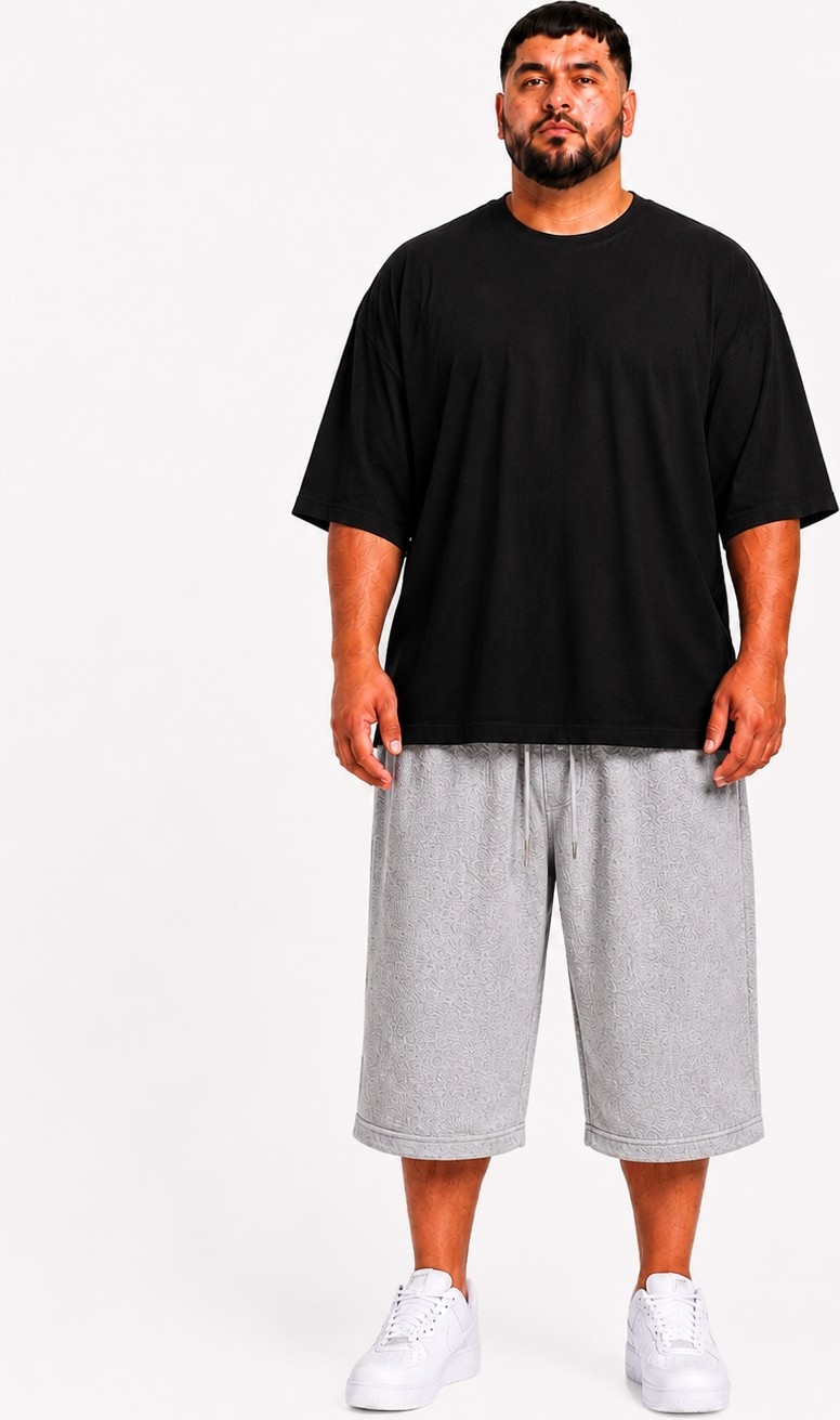 Limitless Wear Erkek Büyük Beden Şort 3xl-6xl Rahat Kesim Diz Altı Günlük Şort