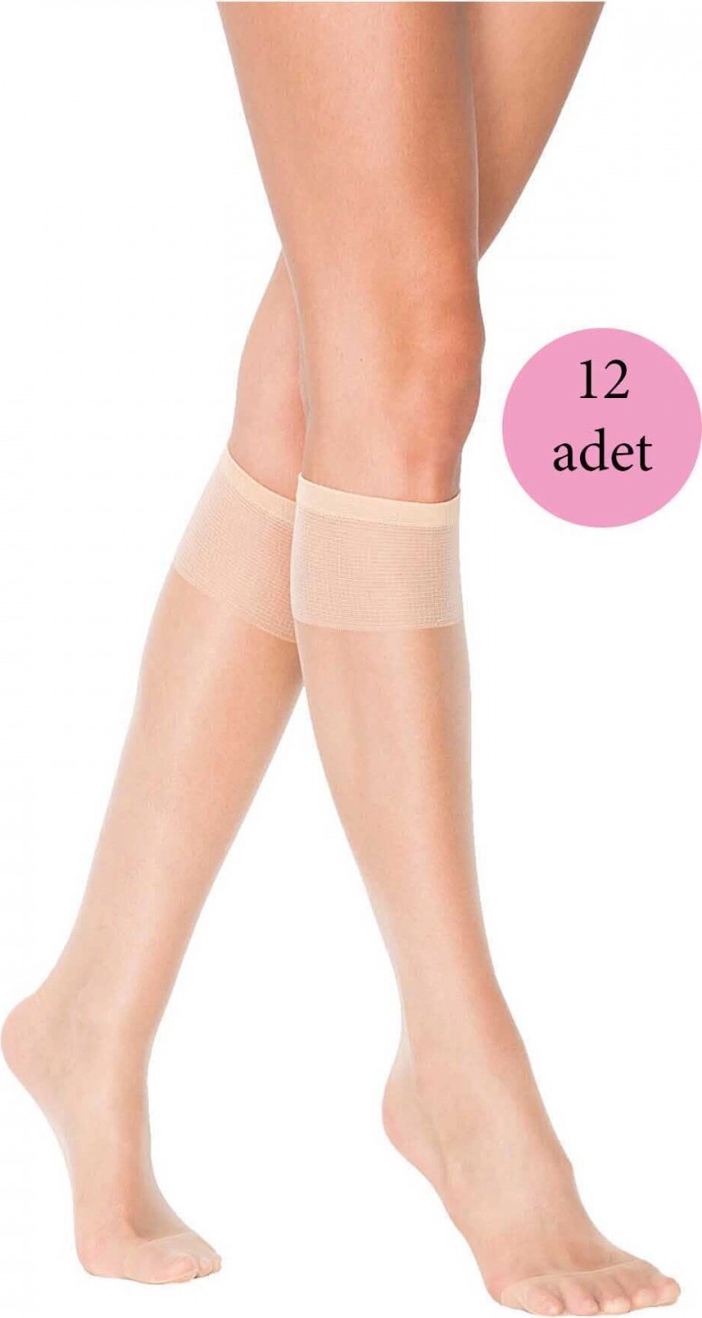 Marsilyan 12 Adet Süper Ince 15 Den Mat Pantolon Çorabı Açık Ten
