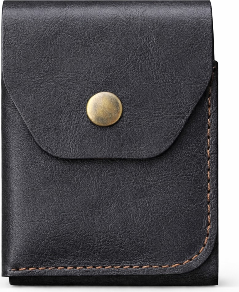 Bakani Leather El Yapımı Hakiki Deri Erkek Cüzdan, Çıtçıtlı Minimal Tasarım Kartlık Para Bölmeli görsel 7