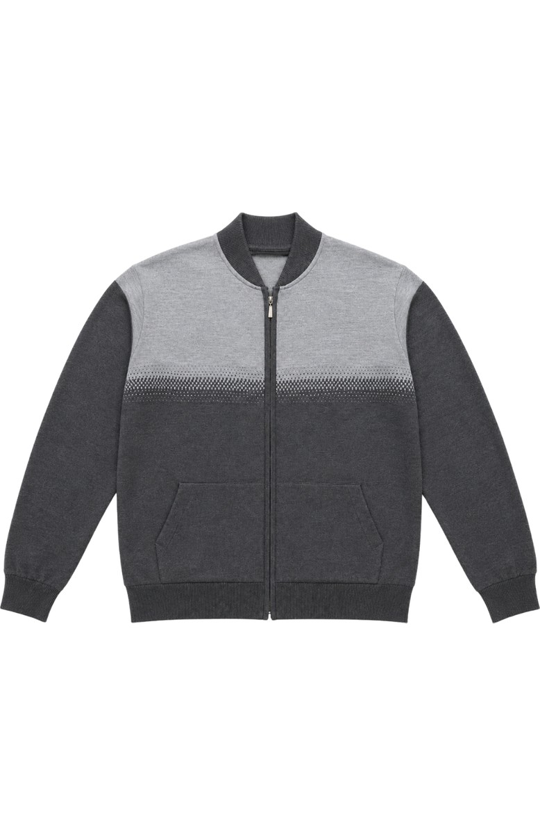 Battal Moda Erkek Büyük Beden Indigo Pixel Cepli Triko Hırka 5xl-6xl-7xl-8xl görsel 4