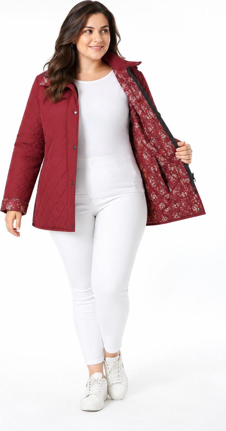 TUTveAL Collection Kapitone Mont, Büyük Beden Mont, Baharlık, Büyük Beden Ceket, Kapüşonlu, Suya Dayanıklı Mont,krem