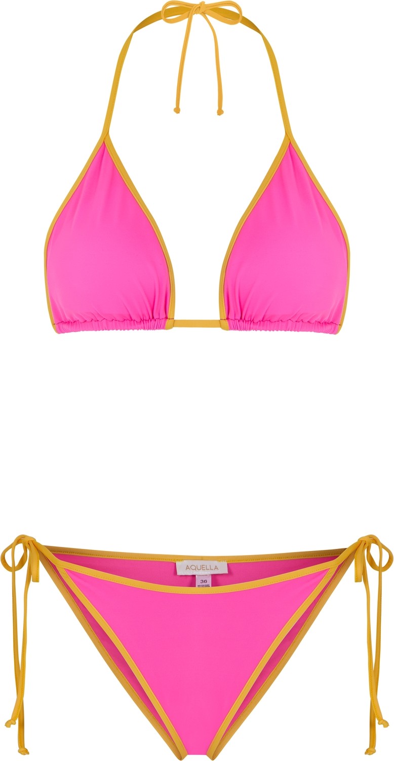 Aquella Biye Detaylı Fuşya Üçgen Bikini Takım