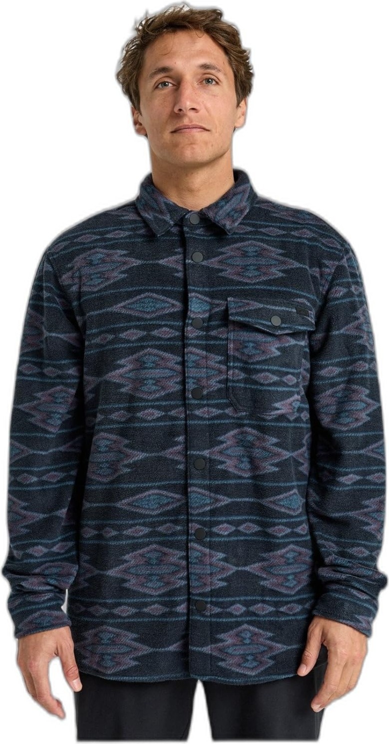 Aesco Bıllabong EBYFT00145 Furnace Flannel Erkek Polar Gömlek Siyah Mor