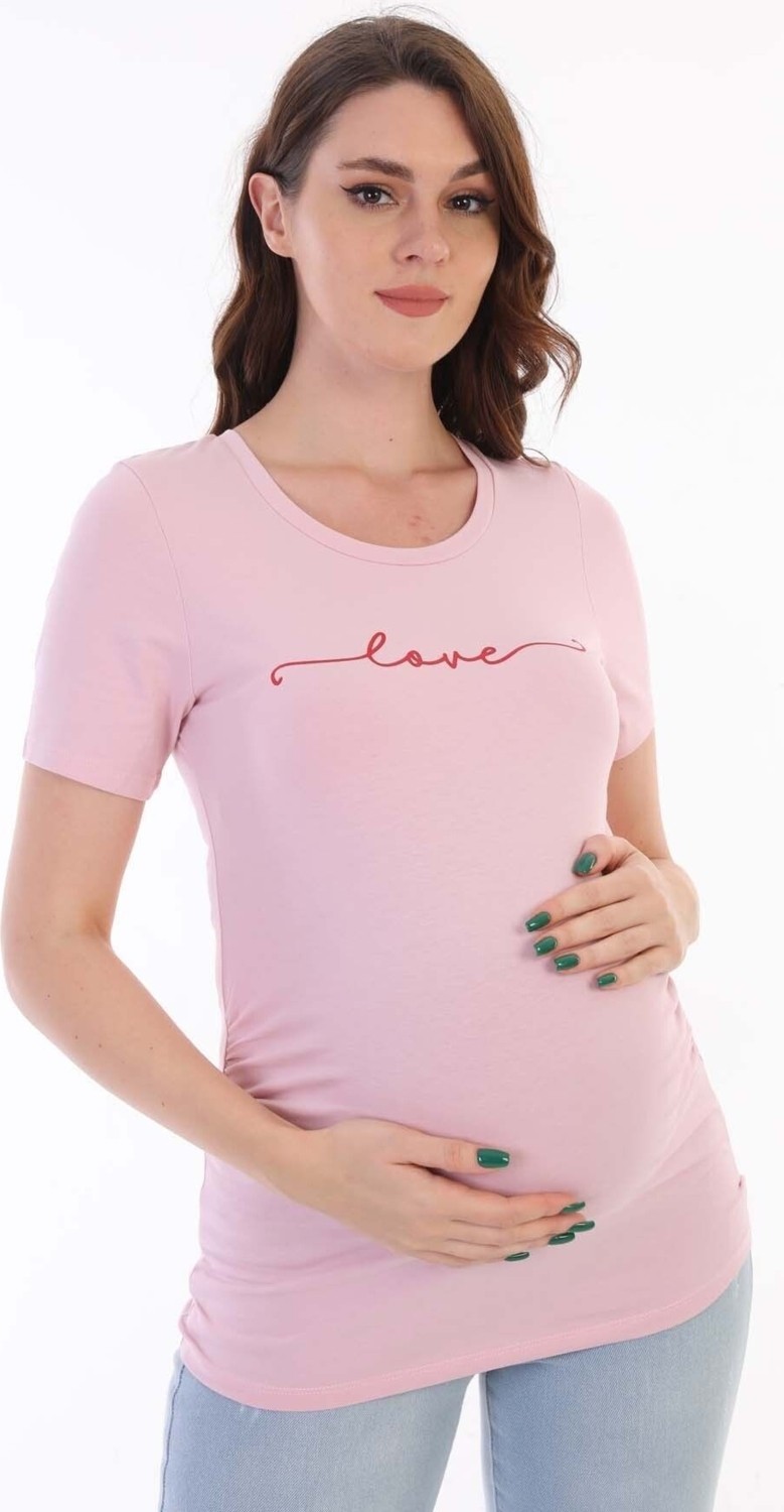 Meghan L.A Hamile Pamuklu Esnek Kumaş T-Shirt