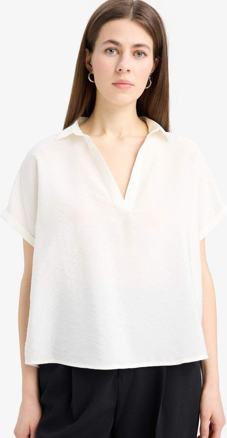 DeFacto Comfort Fit Gömlek Yaka Basic Bluz E5989AX25SP