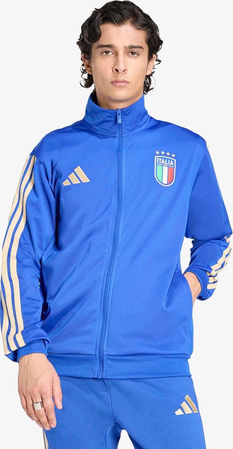 adidas İtalya Erkek Mavi Eşofman Üstü.-