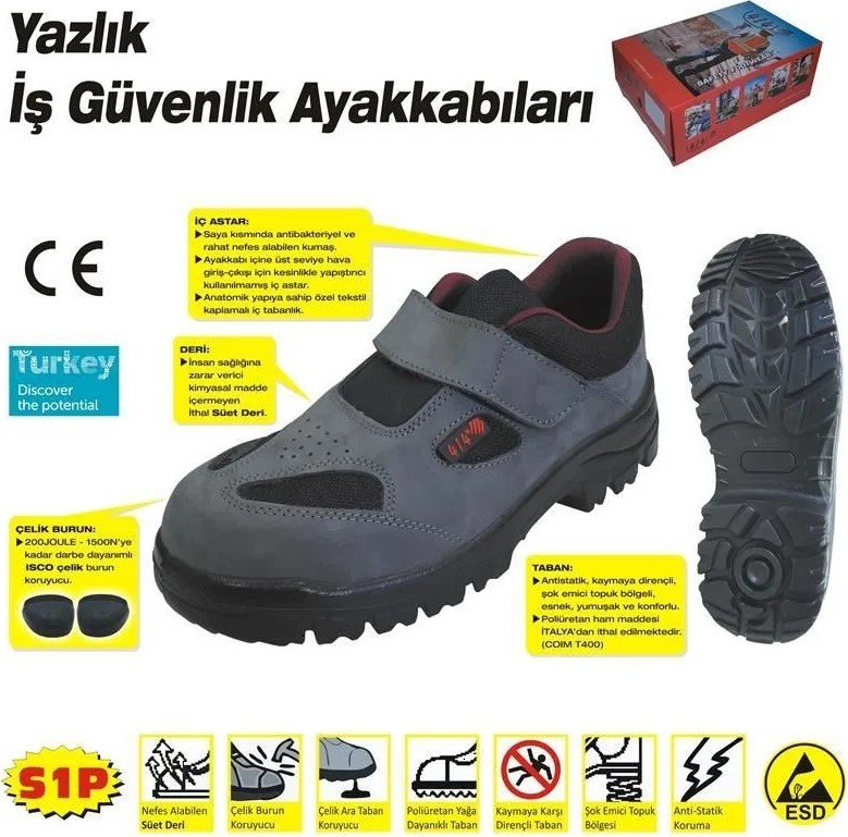 Mbb E-Ticaret 414 Yazlık S1 42 No Çelik Blu Ayakkabı