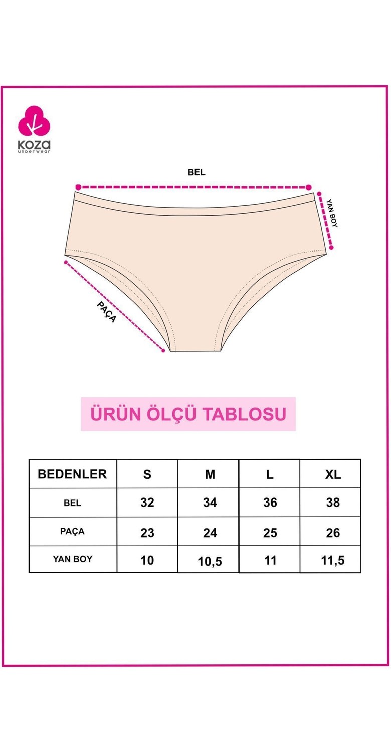 Koza İç Giyim Kadın 5'li Likralı Hipster görsel 5
