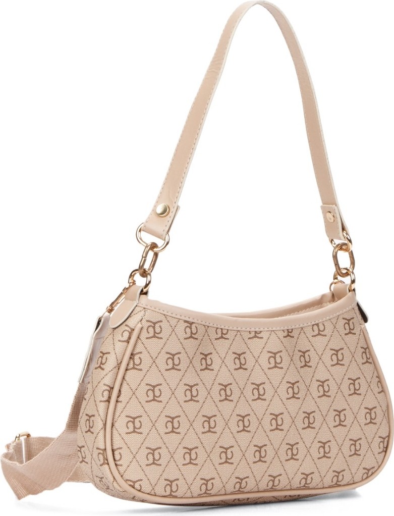 Newish Polo Kadın Siyah Farme Monogram Baget El ve Omuz Çantası newpolo111