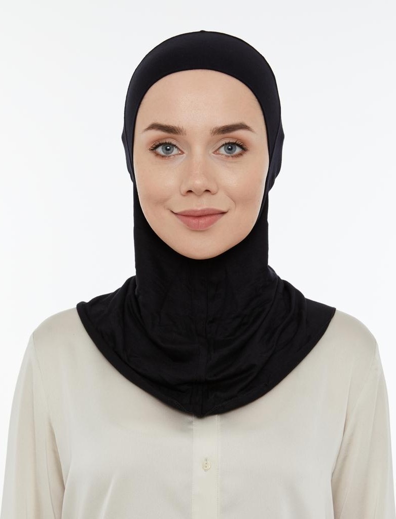 İhvan Online Pratik Boyunluklu Tesettür Hijab Bone Lacivert görsel 4