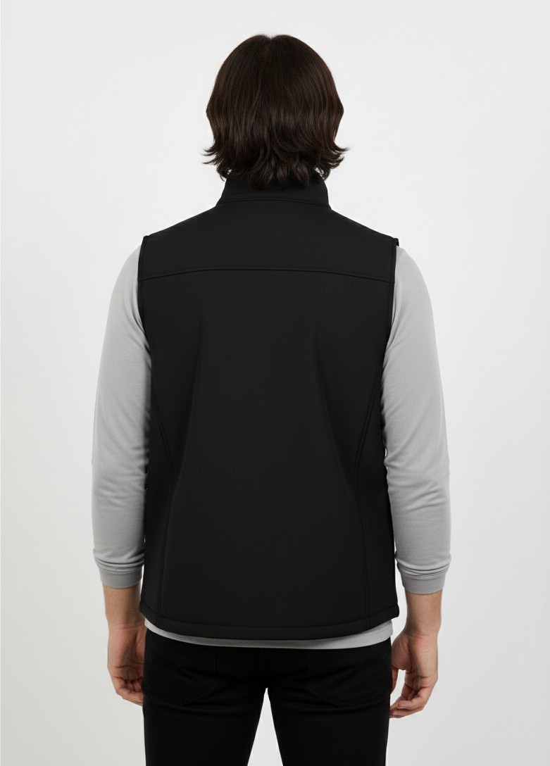 ARZ Softshell su Geçirmez Erkek Siyah Yelek görsel 2