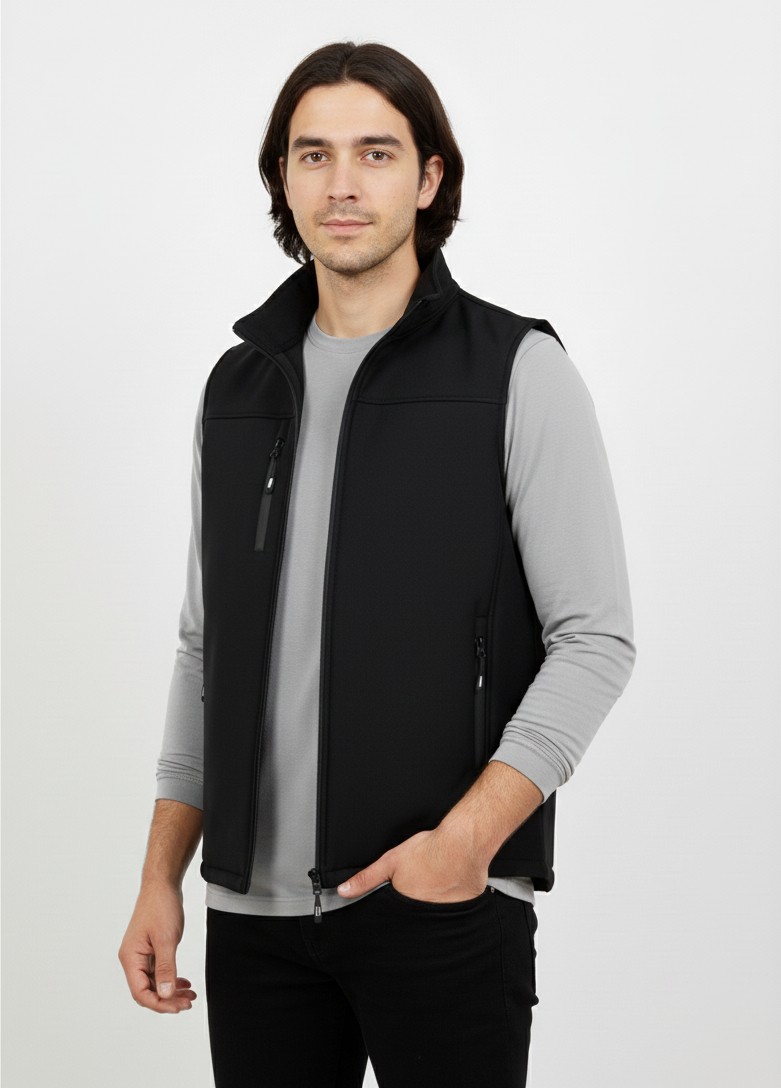 ARZ Softshell su Geçirmez Erkek Siyah Yelek görsel 3
