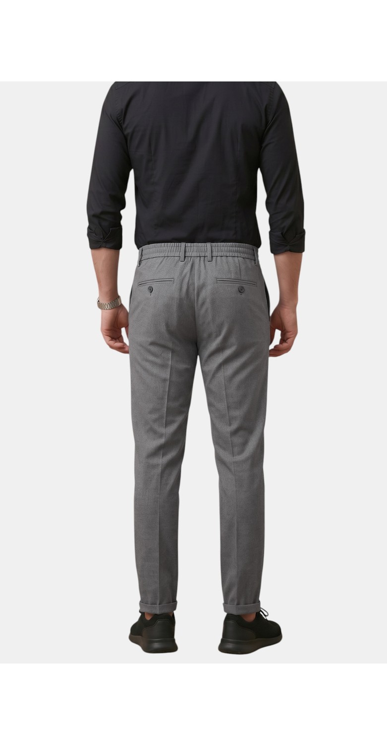 RizzUP Füme Italyan Kesim Slim Fit Likralı Duble Paça Erkek Spor Pantolon 2602050 görsel 6