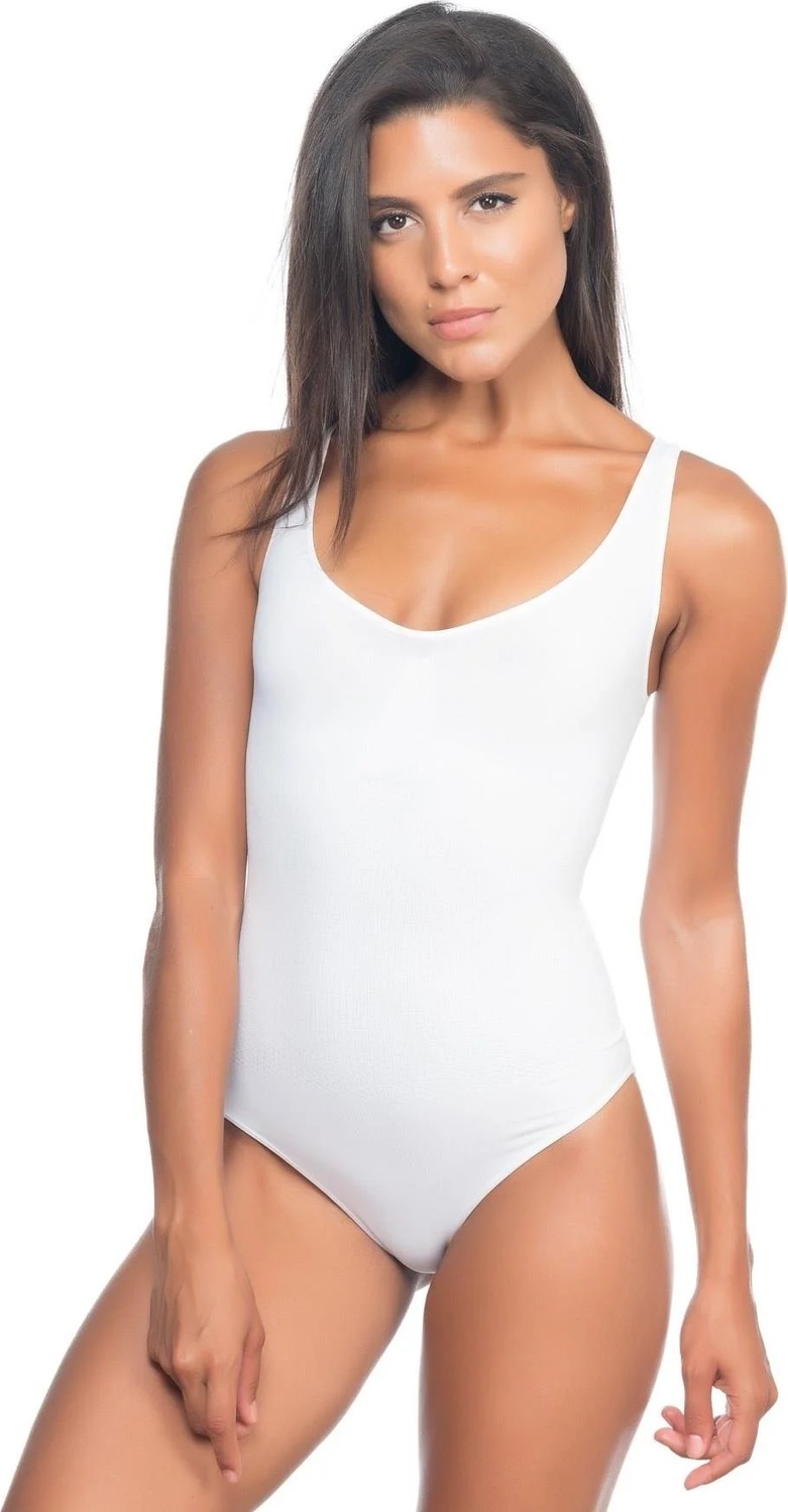 Marsilyan Beyaz Kalın Askılı Body Korse