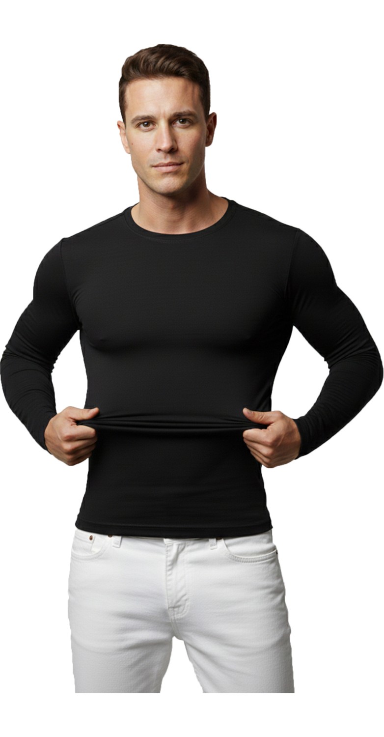 Deepsea Haki Dar Kalıp Likralı %90 Pamuk Erkek Sweatshirt, Vücuda Oturan İnce Penye Sweat 2300423 görsel 7