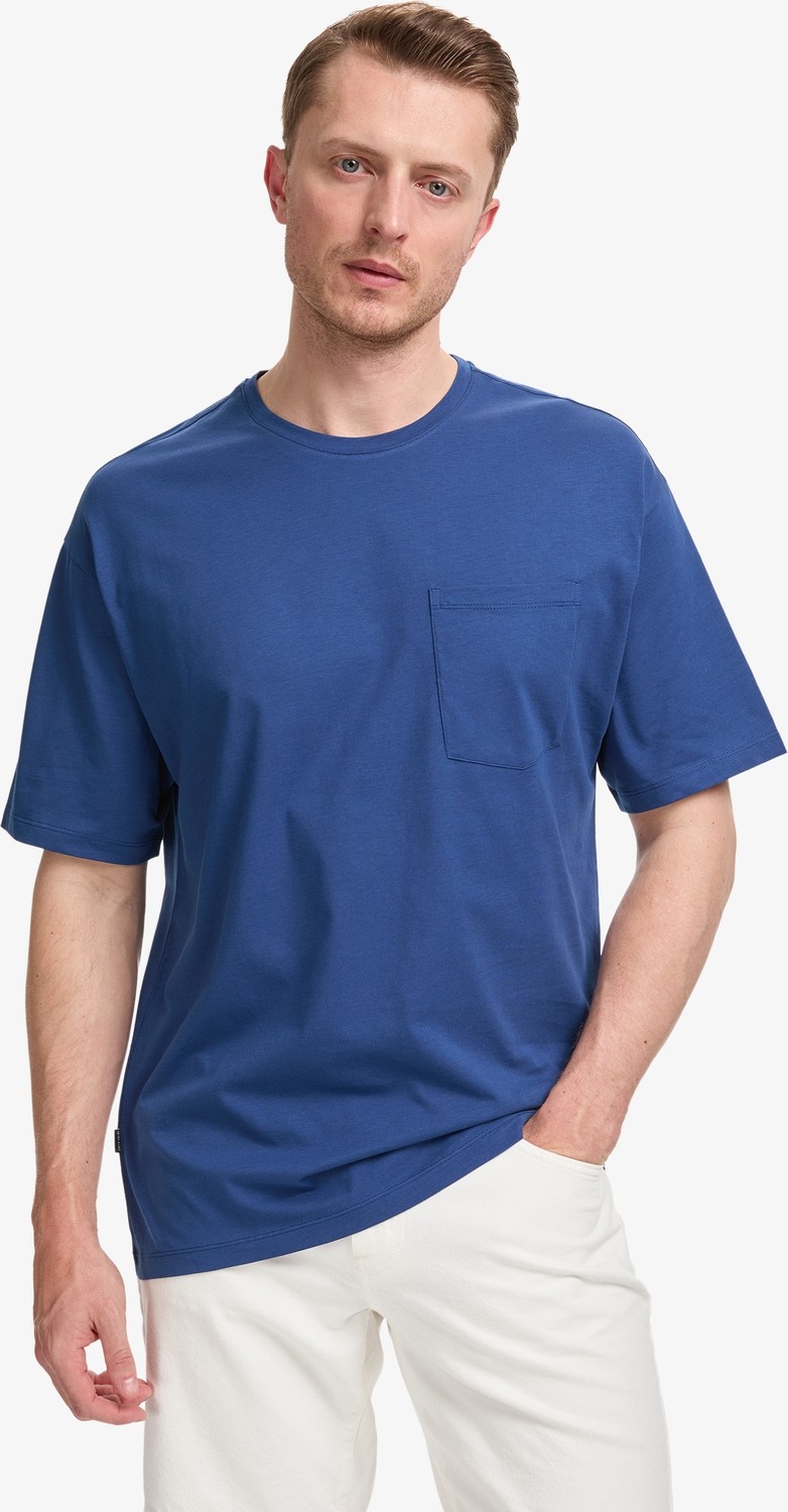 Pierre Cardin Erkek Lacivert Comfort Fit %100 Pamuk Bisiklet Yaka Basic Tişört 50325300-VR033