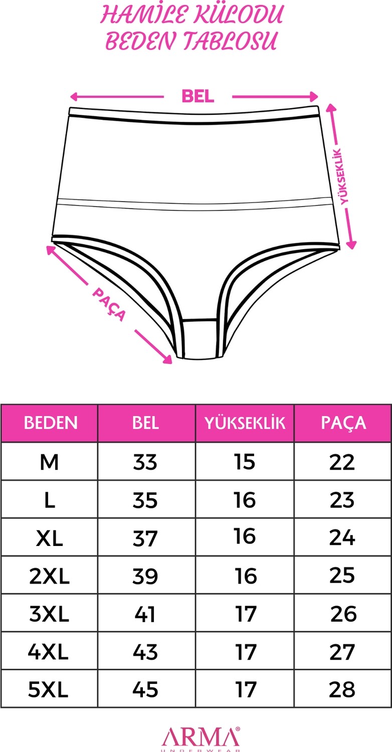 Arma Yıldız 3'lü Paket Kadın Renkli Pamuklu Likralı Yüksek Bel Hamile Lohusa Külot Esnek ve Rahat Kumaş görsel 6