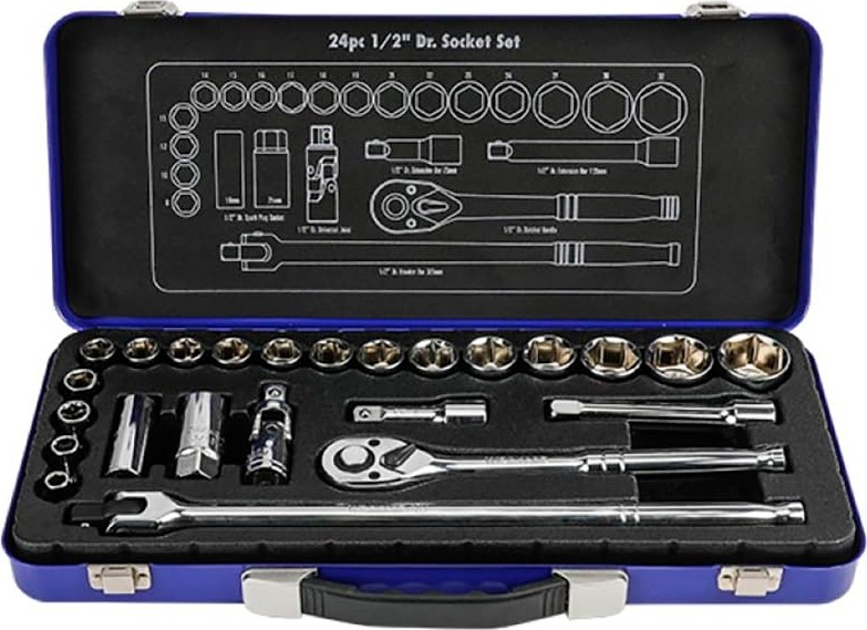 Die Grup Workpro WP202564 1/2'’ Cr-V 24 Parça Metrik Ağır Hizmet Lokma Takımı görsel 2