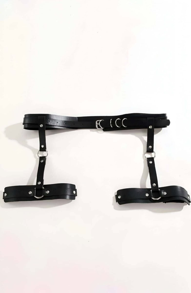 mery Seksi Deri Jartiyer Harness - BRF804 Mery Woman görsel 4